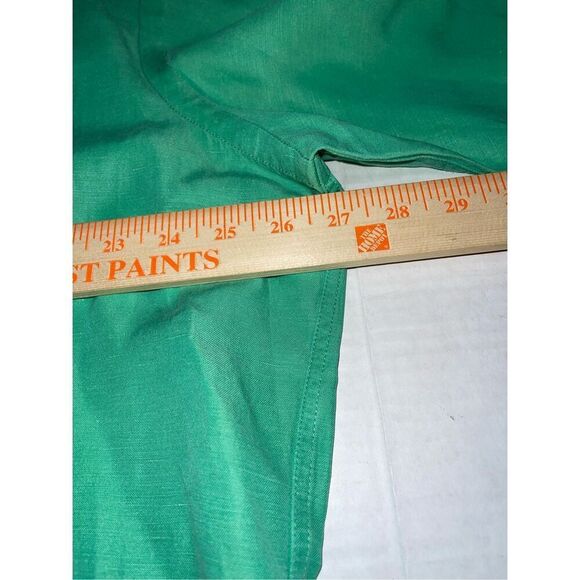 Peter Millar Shirt Mens Large Green Button Up Short Sleeve Linen Silk Blend A18 - Picture 7 of 8